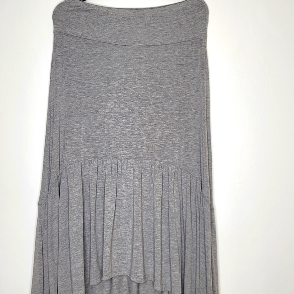 Grey Hi-Lo Maxi Skirt - Picture 6 of 7